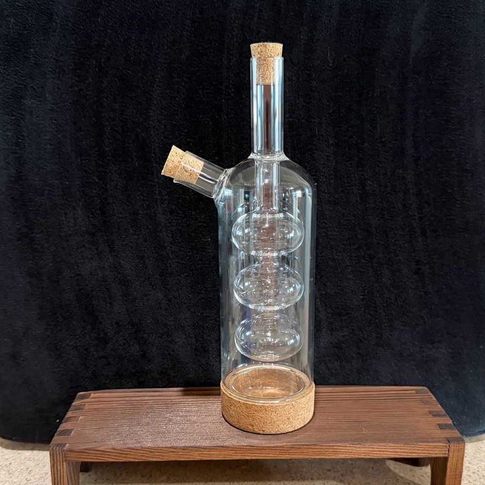 Oil and vinegar handblown glass